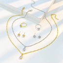 CONJUNTO 5 PEÇAS COM ZIRCÔNIA - CRYSTAL ELEGANCE