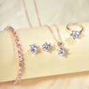 CONJUNTO 5 PEÇAS COM ZIRCÔNIA - CRYSTAL ELEGANCE