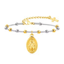 PULSEIRA ROSÁRIO BANHADO A OURO PARA MULHERES E MENINAS -  VNOX