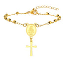 PULSEIRA ROSÁRIO BANHADO A OURO PARA MULHERES E MENINAS -  VNOX