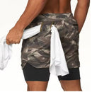 SHORTS 2 EM 1 MASCULINO DRY-FIT - COMPRESSÃO - BOLSO OCULTO - TECNOLOGIA DE COMPRESSÃO INTELIGENTE