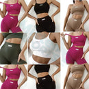 CONJUNTO FITNESS SEM COSTURA - Top e Short em Tecido Canelado Premium Sweat Baby