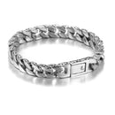Pulseira Masculina Corrente Banhada a Prata  - MIAMI CUBAN