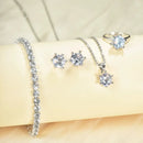 CONJUNTO 5 PEÇAS COM ZIRCÔNIA - CRYSTAL ELEGANCE