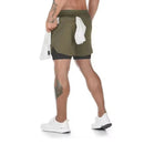SHORTS 2 EM 1 MASCULINO DRY-FIT - COMPRESSÃO - BOLSO OCULTO - TECNOLOGIA DE COMPRESSÃO INTELIGENTE