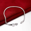 CONJUNTO PULSEIRA E COLAR EM PRATA 925  – COBRA CHAIN