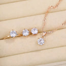 CONJUNTO 5 PEÇAS COM ZIRCÔNIA - CRYSTAL ELEGANCE