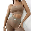 CONJUNTO FITNESS SEM COSTURA - Top e Short em Tecido Canelado Premium Sweat Baby