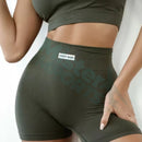 CONJUNTO FITNESS SEM COSTURA - Top e Short em Tecido Canelado Premium Sweat Baby