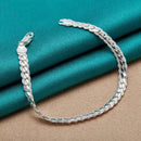 PULSEIRA EM PRATA 925 CORRENTE PLANA - ETERNAL SILVER
