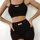 CONJUNTO FITNESS SEM COSTURA - Top e Short em Tecido Canelado Premium Sweat Baby