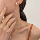 CONJUNTO 5 PEÇAS COM ZIRCÔNIA - CRYSTAL ELEGANCE