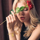 PULSEIRA ROSÁRIO BANHADO A OURO PARA MULHERES E MENINAS -  VNOX