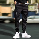 Calça Cargo Masculina 2025 – Casual, Solta, Vários Bolsos e Cós Elástico