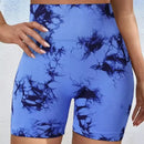 Shorts de Yoga Tie-Dye Feminino – Alta Elasticidade, Push Up - FlexWave