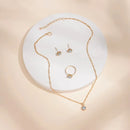 CONJUNTO 5 PEÇAS COM ZIRCÔNIA - CRYSTAL ELEGANCE