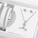 CONJUNTO 5 PEÇAS COM ZIRCÔNIA - CRYSTAL ELEGANCE