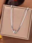 Colar Dupla Camada com Cristais Brilhantes - DUO SHINE