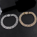 Pulseira Miami Cuban com Rhinestones 14MM - SUBOLLOW