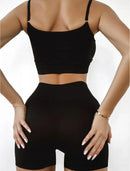 CONJUNTO FITNESS SEM COSTURA - Top e Short em Tecido Canelado Premium Sweat Baby