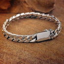 Pulseira Masculina Corrente Banhada a Prata  - MIAMI CUBAN