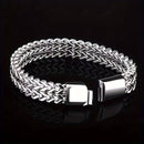 Pulseira em Aço Inoxidável Trançado com Fivela Magnética - STEEL WEAVE
