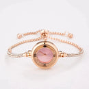 Relógio de Pulso Feminino com Pulseira Dourada - ELEGANCE MINI