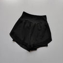 Shorts Esportivos Femininos 2 em 1 – Yoga, Corrida e Treino com Cintura Alta e Secagem Rápida