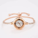 Relógio de Pulso Feminino com Pulseira Dourada - ELEGANCE MINI