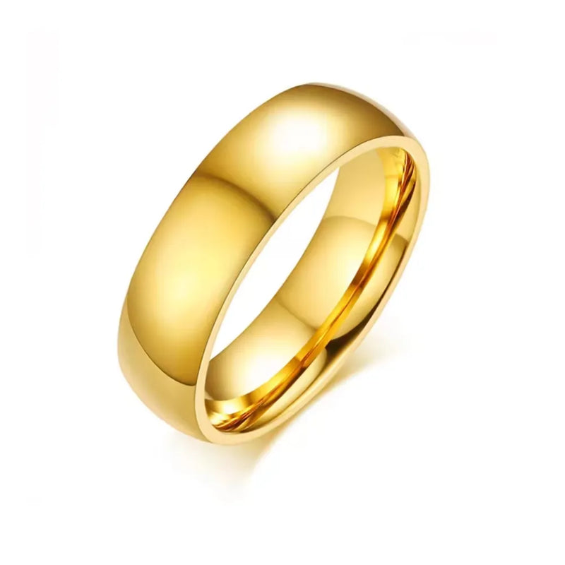 Aliança em Aço Inoxidável Banhada a Ouro 18K - LETDIFFERY