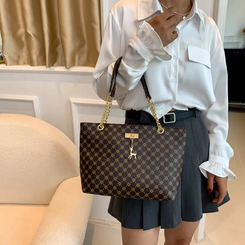 Bolsa Feminina SoftLux™ – Couro Macio, Grande Capacidade, Estilo Versátil