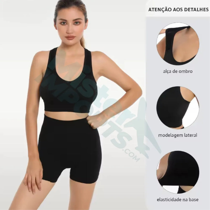 CONJUNTO TOP + SHORT ESPORTIVO - Conforto e Performance em 2 Peças!