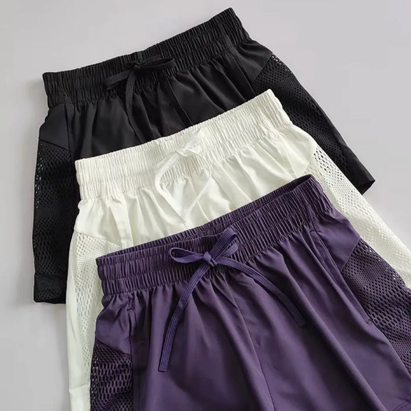 Shorts de Corrida Feminino 2 em 1 com Cintura Alta e Secagem Rápida - FlexyRun Shorts
