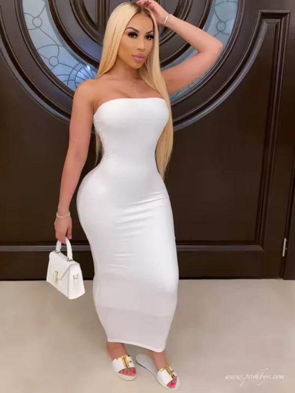 Vestido Longo TOB - Tubinho Suplex Tomara que Caia