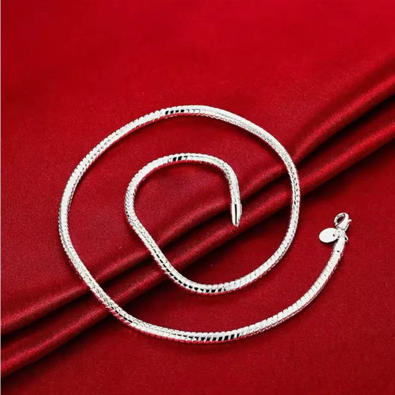 CONJUNTO PULSEIRA E COLAR EM PRATA 925  – COBRA CHAIN