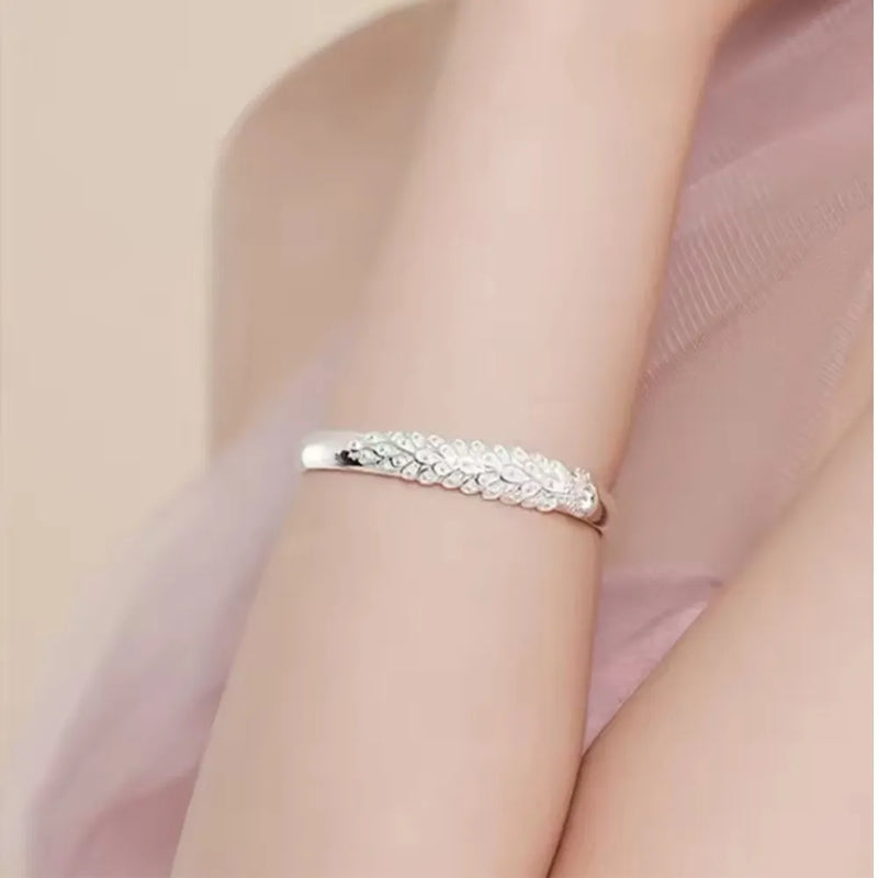 Pulseira Pavão em Prata 925 com Tela Aberta - SAYURI