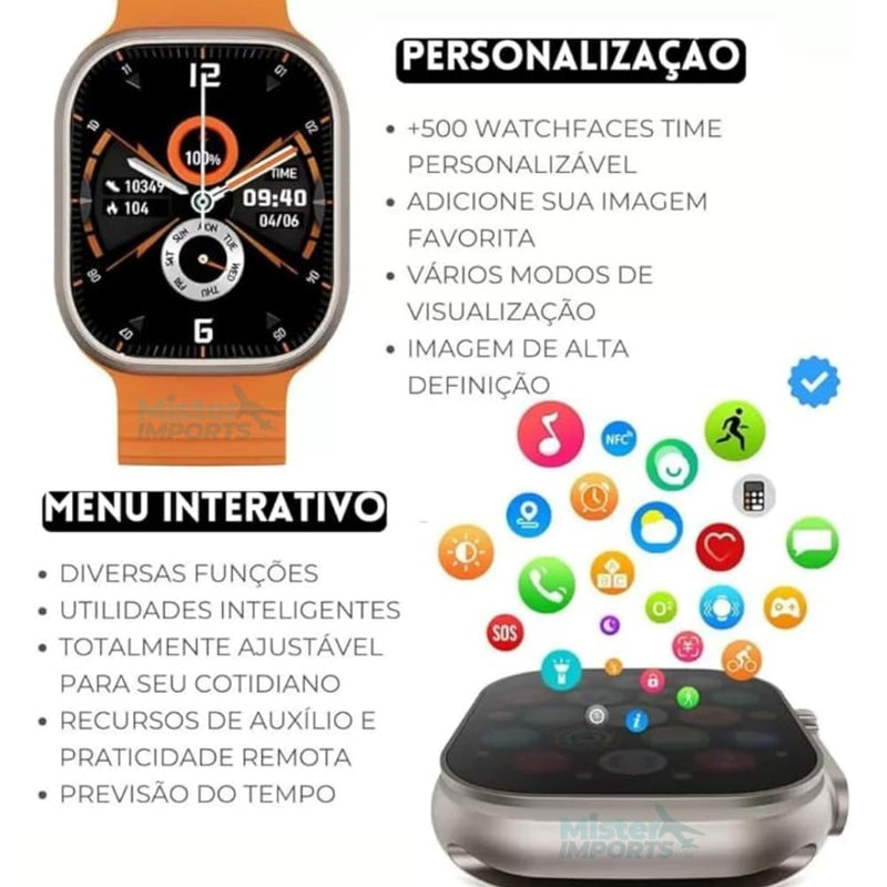 Smartwatch T900 Ultra – O Mais Vendido em 2025!