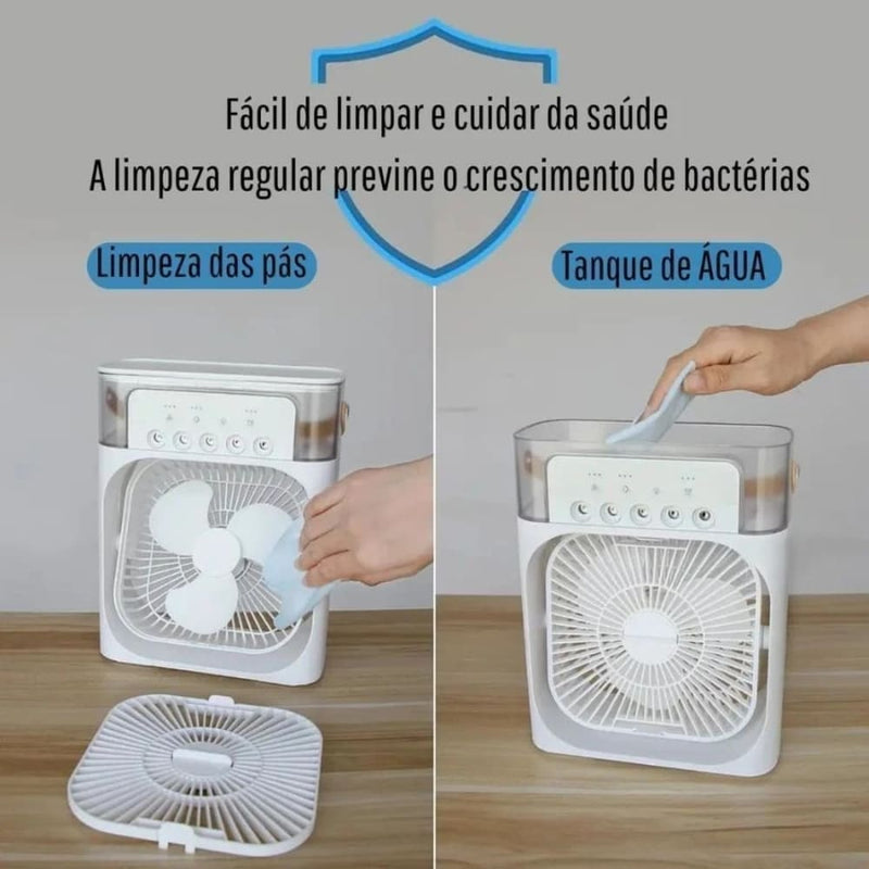 Ventilador de ar e Umidificar Portátil ConfortAir