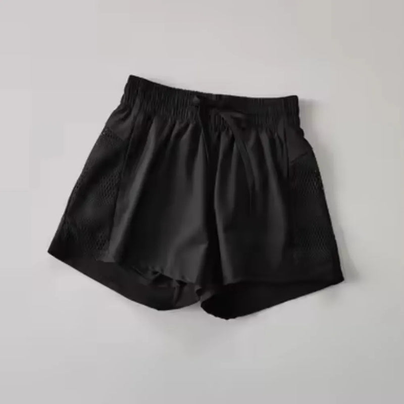 Shorts de Corrida Feminino 2 em 1 com Cintura Alta e Secagem Rápida - FlexyRun Shorts