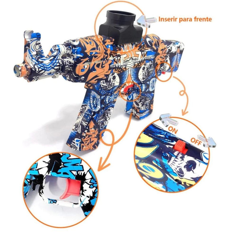Brinquedo de bolinhas de gel automático  + 5000 bolinhas - SafeShoot