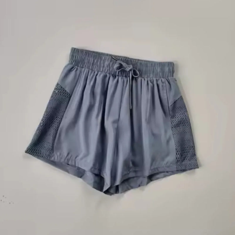 Shorts de Corrida Feminino 2 em 1 com Cintura Alta e Secagem Rápida - FlexyRun Shorts