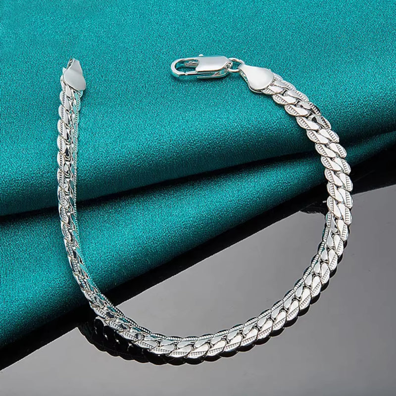 PULSEIRA EM PRATA 925 CORRENTE PLANA - ETERNAL SILVER