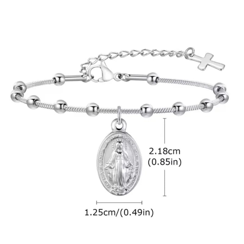 PULSEIRA ROSÁRIO BANHADO A OURO PARA MULHERES E MENINAS -  VNOX