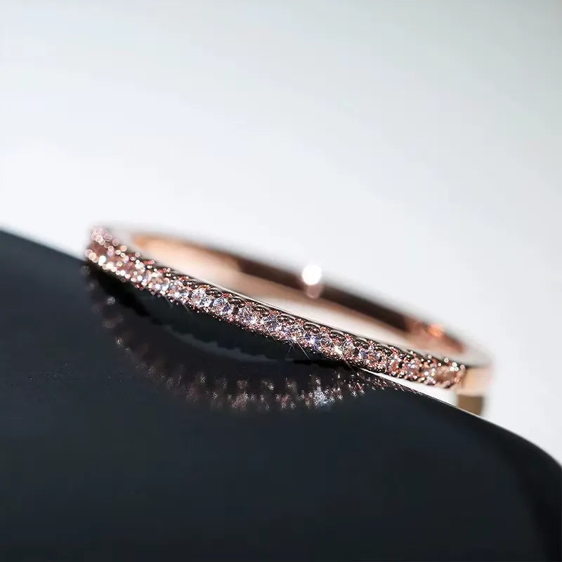 Anel em Prata 925 com Zircônia para Noivado e Casamento - JEMMIN