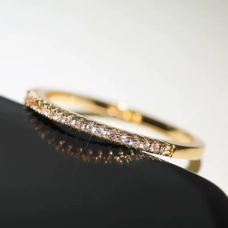 Anel em Prata 925 com Zircônia para Noivado e Casamento - JEMMIN
