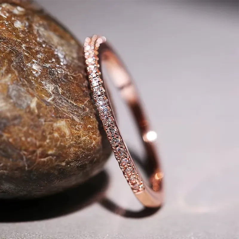 Anel em Prata 925 com Zircônia para Noivado e Casamento - JEMMIN