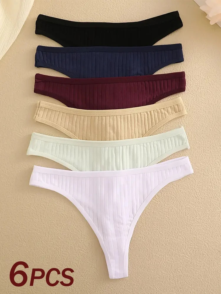 Kit 6 Calcinhas Femininas de Algodão CottonLuxe