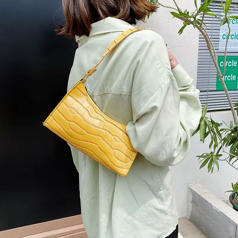 Bolsa Couro Crocodilo Retrô - VINTAGE CROCO