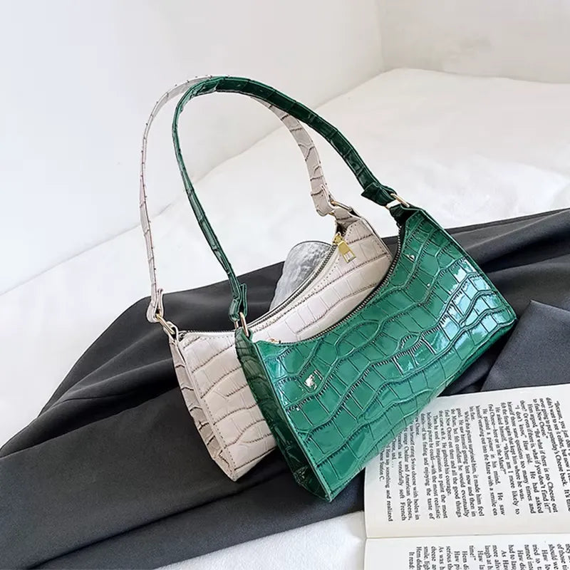 Bolsa Couro Crocodilo Retrô - VINTAGE CROCO