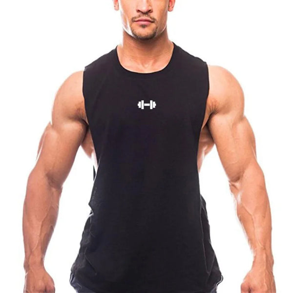 Regata Masculina de Treino em Algodão Respirável com Fendas Laterais -  PowerFlex Tank